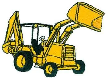 Original Backhoe Loader Embroidery Design