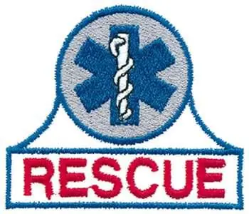 Rescue Embroidery Design Same Day Shipping