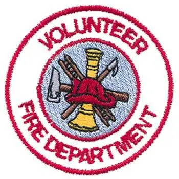 Volunteer Fire Logo Embroidery Design Special Discount