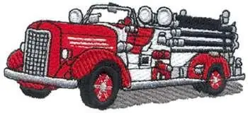 Exclusive Old Fire Truck Embroidery Design