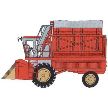 Secure Checkout Cotton Harvester Embroidery Design