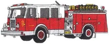 Exclusive Offer Fire Truck Embroidery Design