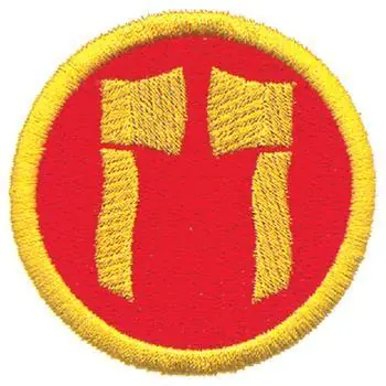 Double Axe Insignia Embroidery Design Direct From Factory