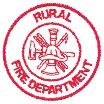 Bargain Rural Fire Dept Outline Embroidery Design