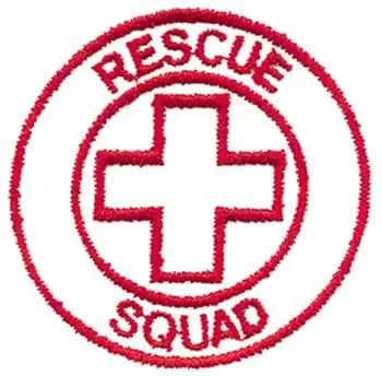 Warranty Included Rescue Squad Outline Embroidery Design