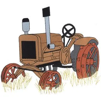 Exclusive Old Tractor Embroidery Design