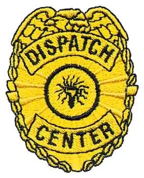 Certified Dispatch Center Badge Embroidery Design