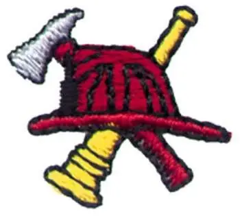 Sale 1 Inch Fireman Logo Embroidery Design