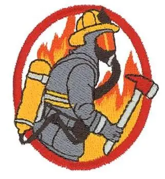 Firefighter Embroidery Design High Quality