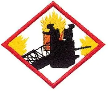 Certified Fire Bucket Logo Embroidery Design