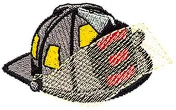 Luxury Fire Helmet Embroidery Design
