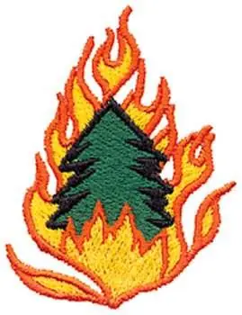 Forest Fire Logo Embroidery Design Buy Online