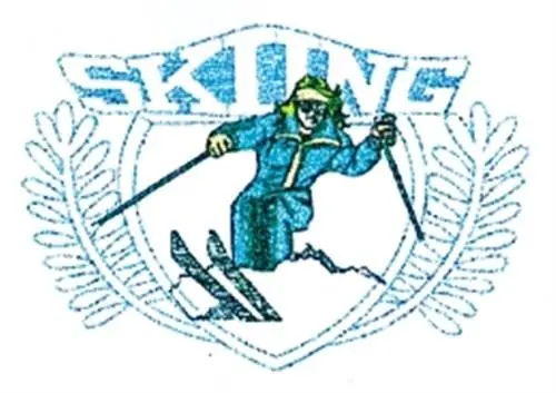Seasonal Sale Downhill Skiing Crest Embroidery Design