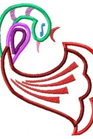 Direct From Factory Applique Jacobean Bird Embroidery Design