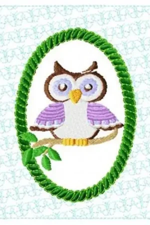 Lacy Owl Branch Embroidery Design Fast Shipping