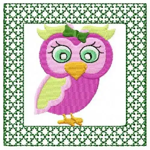 Place Order Lacy Pink Owl Embroidery Design