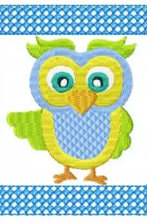 Blue Lacy Owl Embroidery Design Fresh Stock
