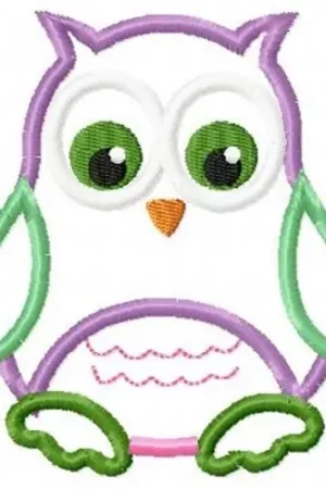 Warranty Included Applique Owl Embroidery Design