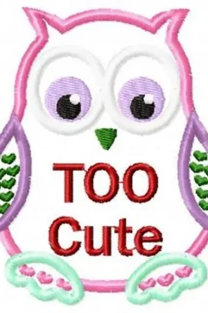Applique Owl Cute Embroidery Design Get Yours