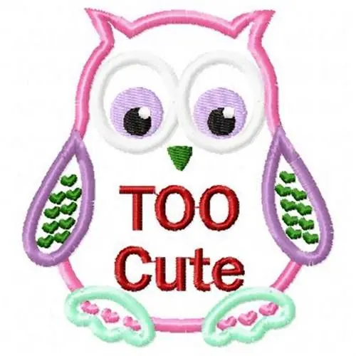 Applique Owl Cute Embroidery Design Get Yours