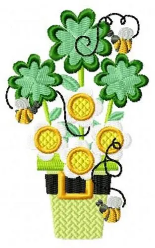 Time-Limited St Pattys Flowers 1 Embroidery Design