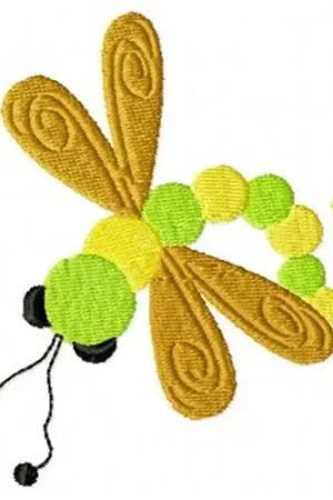 Yellow Dragonfly Embroidery Design Don’t Miss Out
