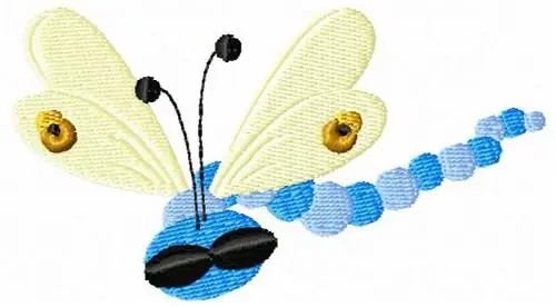 Blue Dragonfly Embroidery Design Trending