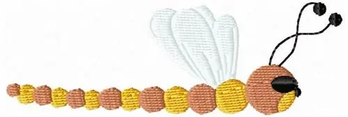 Yellow Dragonfly Embroidery Design Clearance