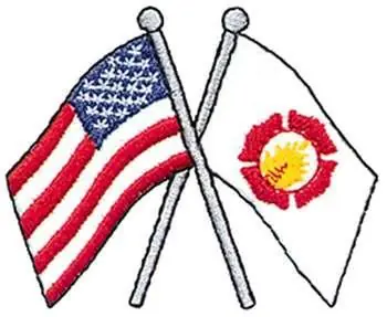 Wholesale Flags With Fire Logo Embroidery Design