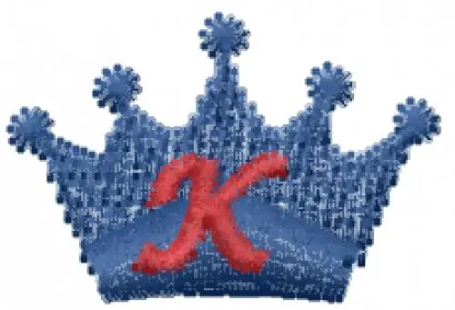 Fan Favorite Crown Font K Embroidery Design