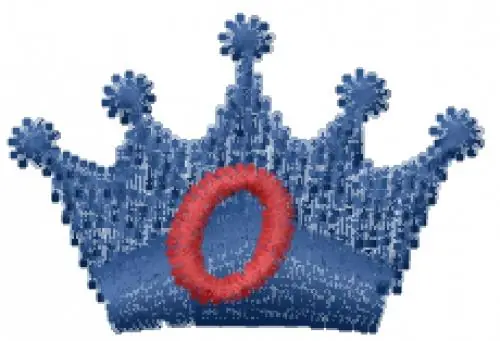 Crown Font O Embroidery Design Special Discount