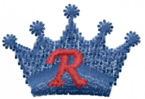 Crown Font R Embroidery Design Time-Limited