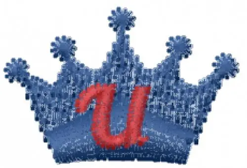Crown Font U Embroidery Design New Arrival