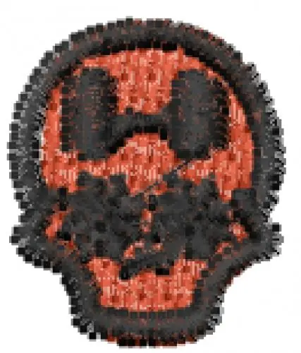 Skull Capz Font W Embroidery Design Instant Buy