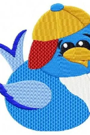 Limited Edition Blue Bird & Hat Embroidery Design
