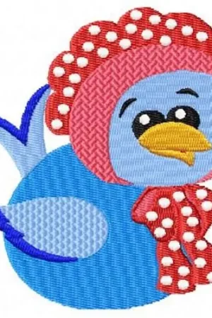 Hot Picks Blue Bird & Bonnet Embroidery Design