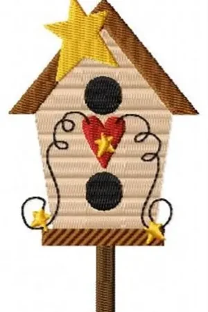 Hot Picks Gold Star House Embroidery Design