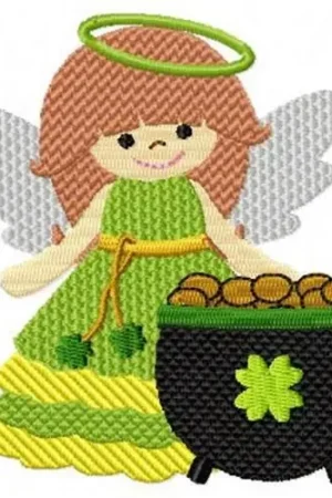 One Day Deal Angel & Gold Pot Embroidery Design