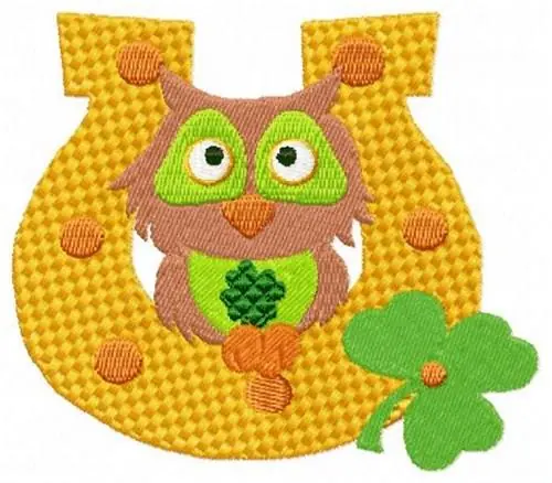 Owl & Horseshoe Embroidery Design While Supplies Last