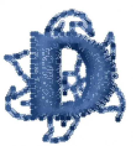 Hawaiian Font D Embroidery Design Same Day Shipping