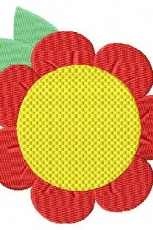 Red Flower Embroidery Design Instant Buy