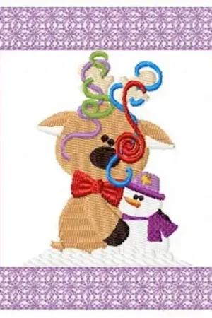 Lacy Reindeer & Snowman Embroidery Design Must Have