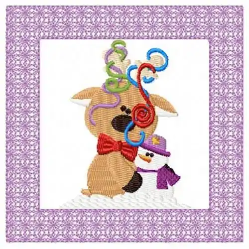 Lacy Reindeer & Snowman Embroidery Design Must Have