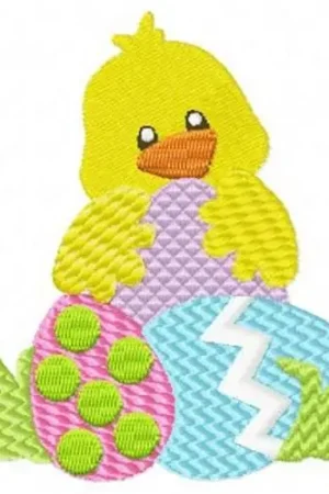 Easter Chick Eggs Embroidery Design Clearance