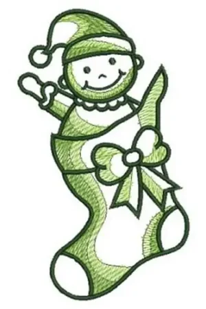 Babys In Stocking Embroidery Design Popular