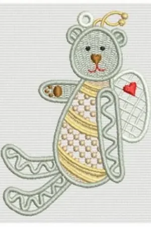 Bulk Order FSL Angel Bears Embroidery Design