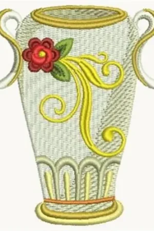 Bulk Order Porcelain Vase Embroidery Design