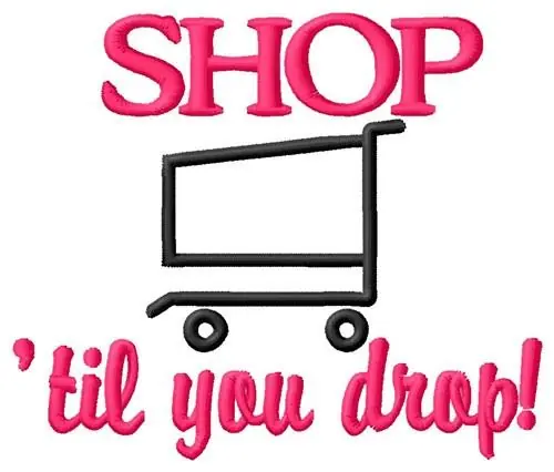 Markdown Shopping Cart Embroidery Design