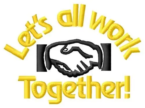 All Hands Work Together Embroidery Design Exclusive