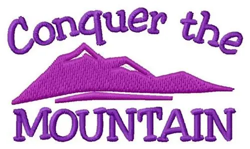 Money Back Guarantee Conquer The Mountain Embroidery Design